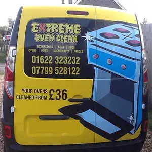 Back of Extreme Oven Clean's van